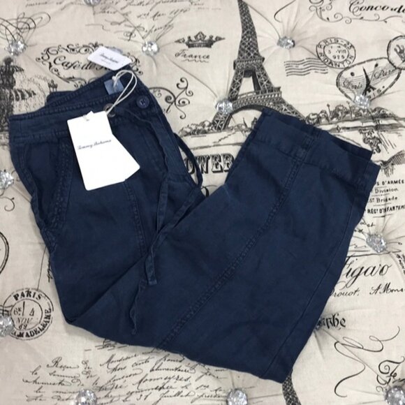 Tommy Bahama Two Palms Seam Cropped Linen Pants - Picture 7 of 7